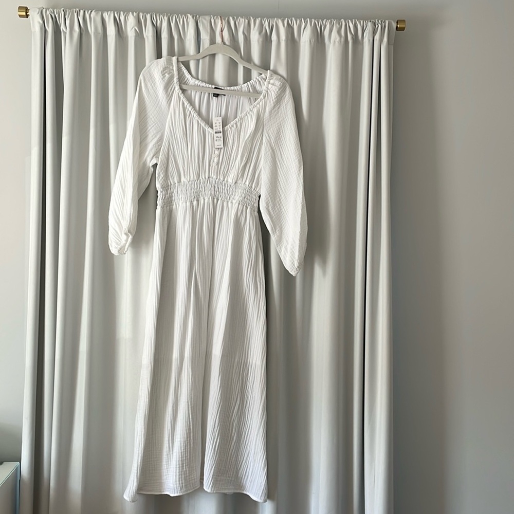 J Crew white maxi dress. New with tags.
